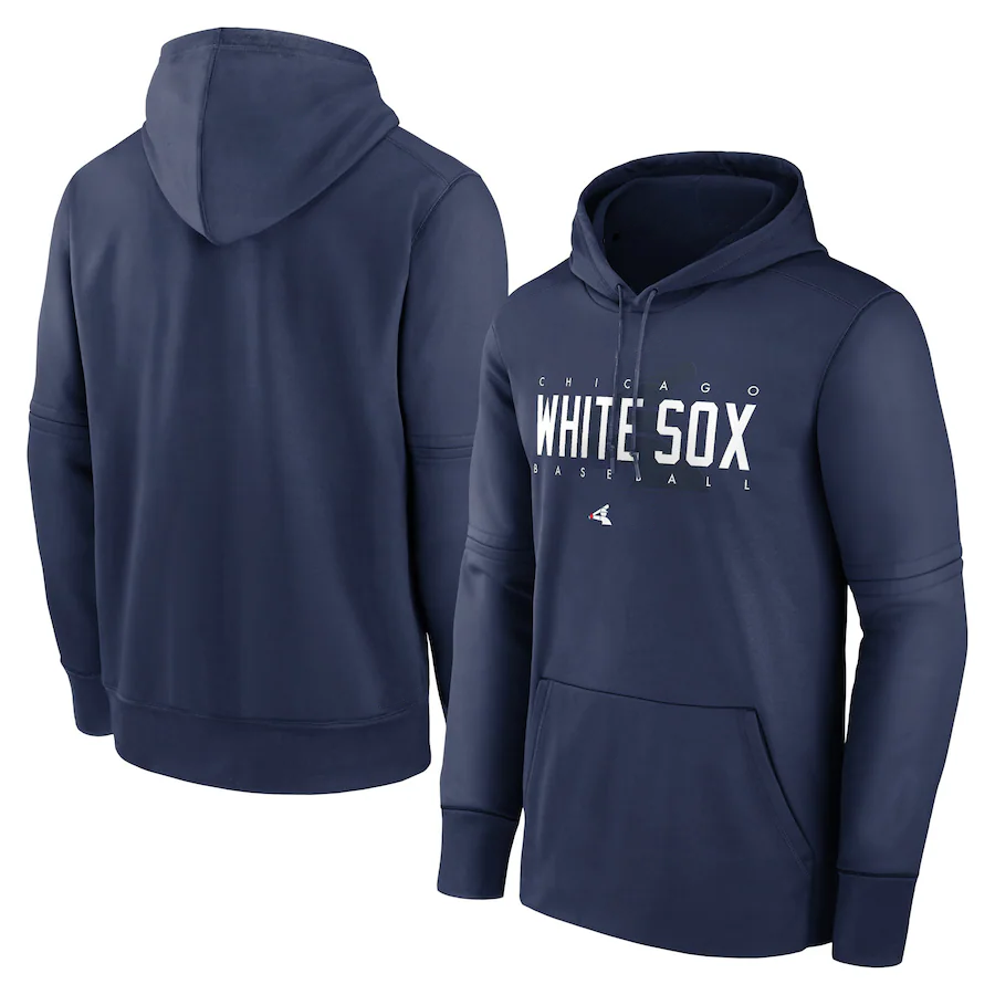 Men's Chicago White Sox Navy Pregame Performance Pullover Hoodie